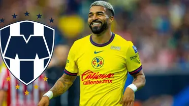 Aguirre con América y escudo de Rayados/FOTO: As México