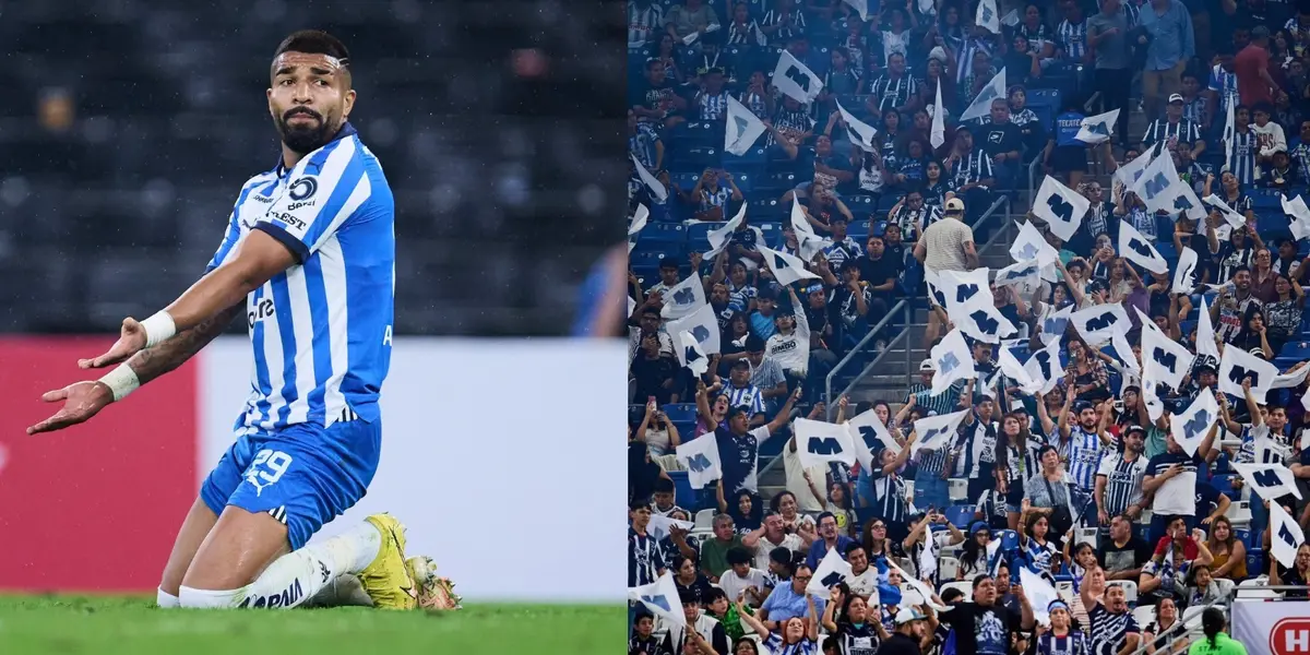 Aguirre y la afición de Rayados/FOTO: Sancadilla del Norte