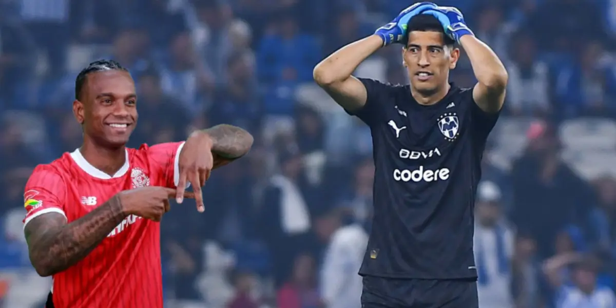 Andrada de Rayados sufrió a Helinho - Foto: Captura de pantalla