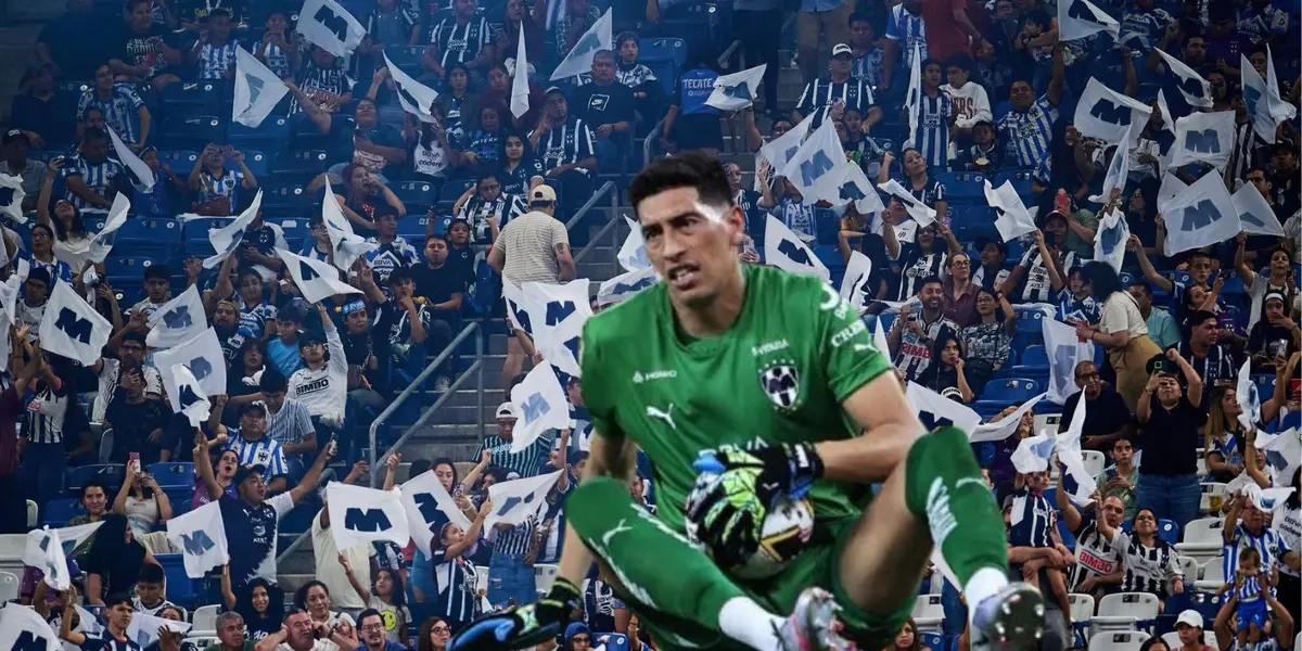 Andrade y afición de Rayados/FOTO: ABC Noticias