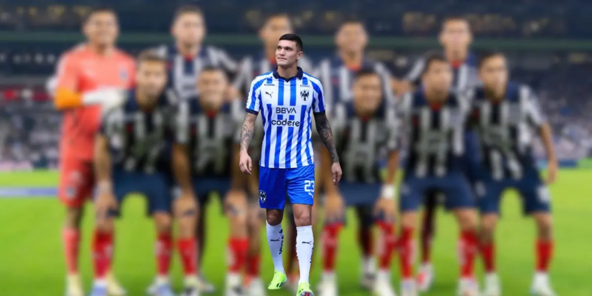 Brandon con jugadores de Rayados/FOTO: Rayados English