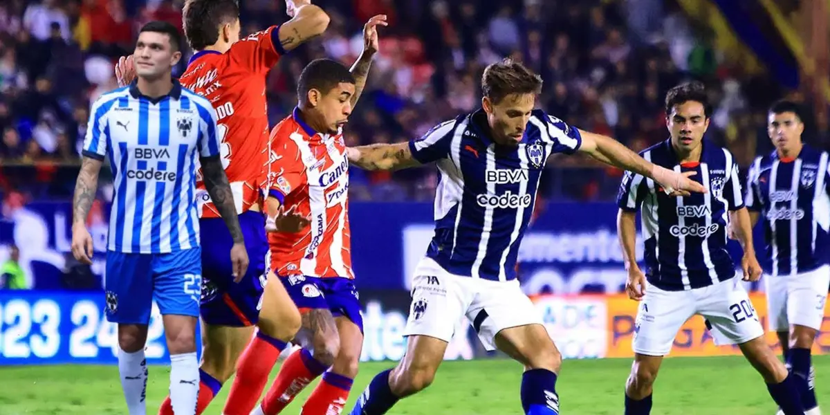 Brandon en el Rayados vs San Luis/FOTO: X Rayados
