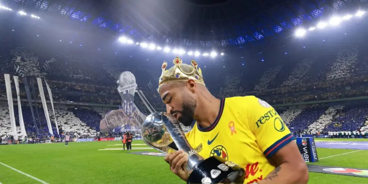 Búfalo con la Copa y afición de Rayados/FOTO: Bolavip