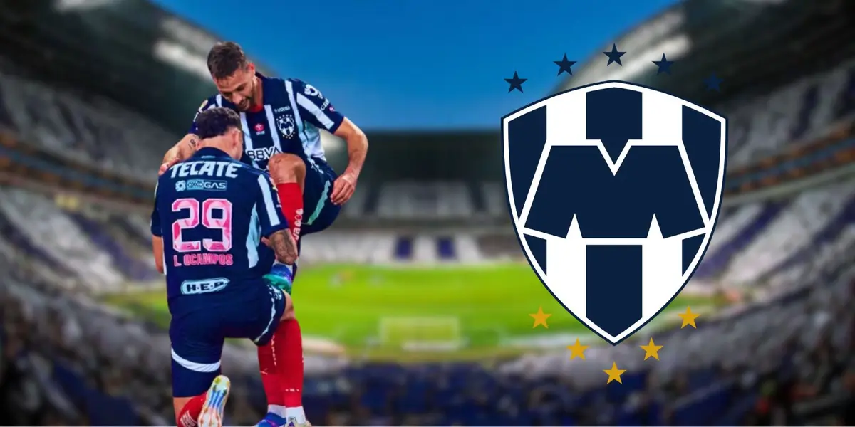 Canales festejando con Ocampos y Rayados/FOTO: El Horizonte