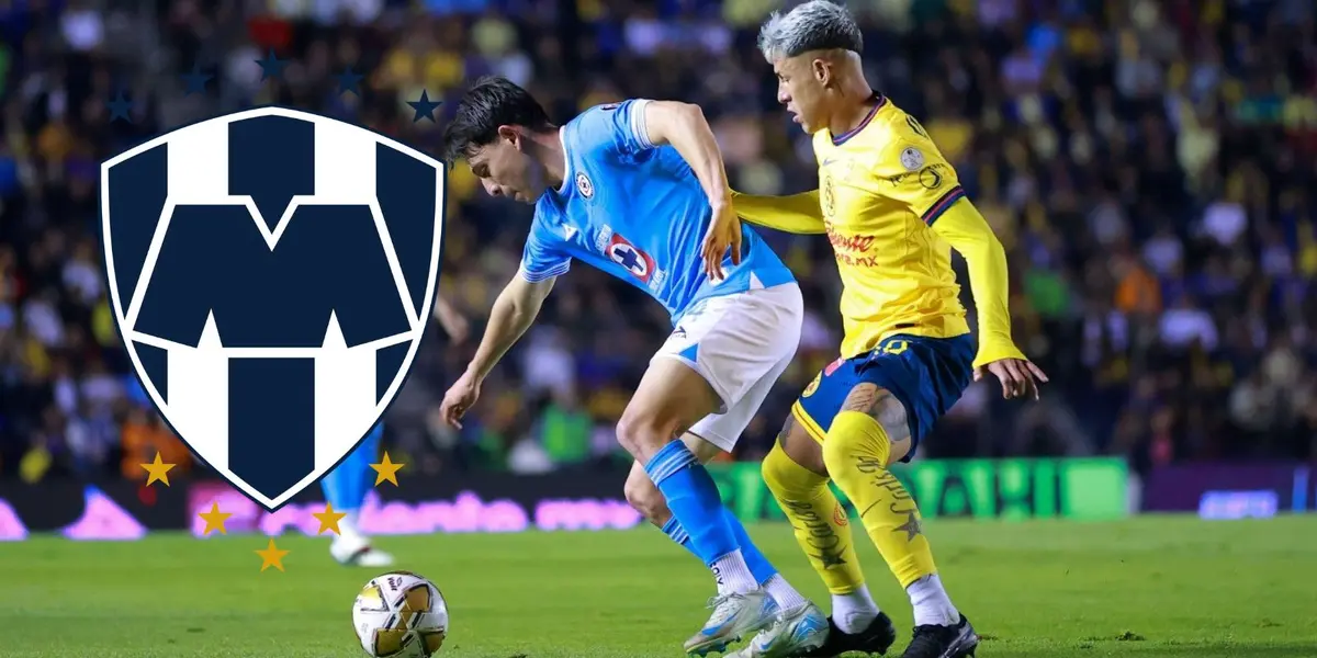 Cruz Azul vs américa y escudo de Rayados/FOTO: N+