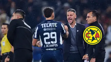 Demichelis con Rayados y escudo de américa/FOTO: Publimetro