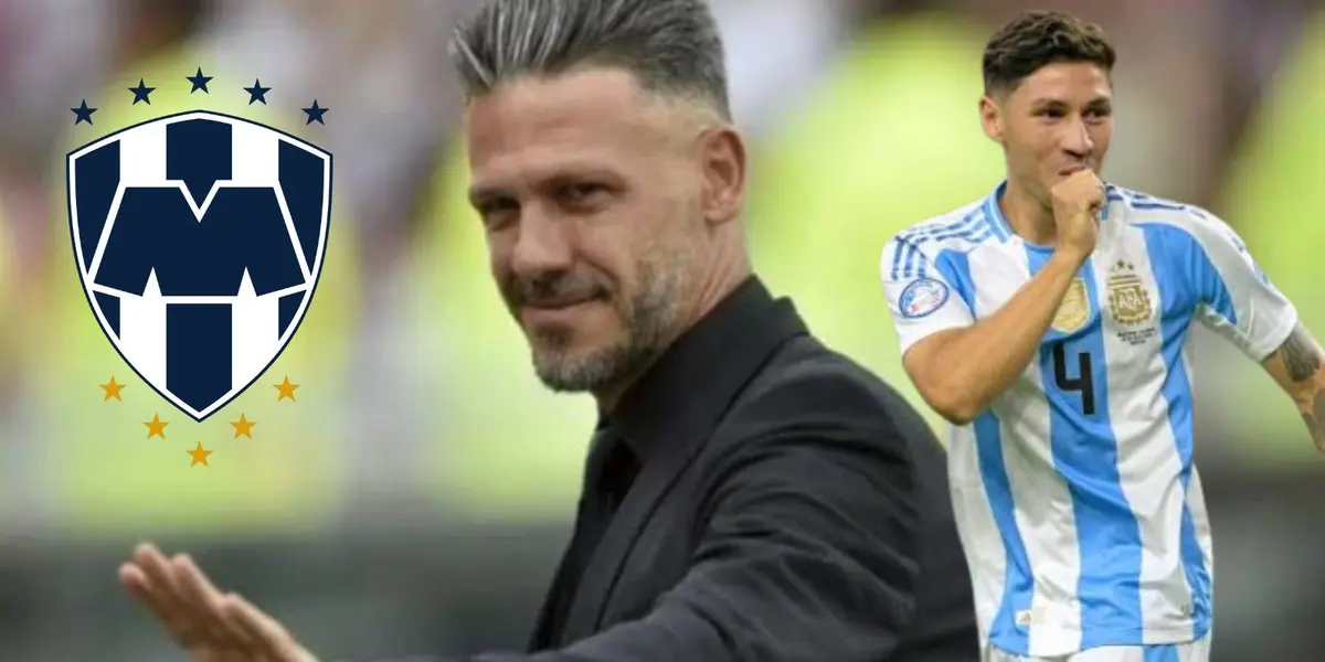 Demichelis con Rayados y Montiel/FOTO: Goal