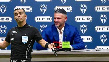 Demichelis en conferencia y el Kurro/FOTO: Pizarra Deportiva