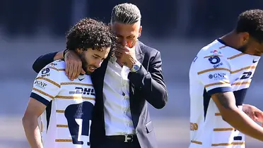 Demichelis platica con Chino/FOTO: Rayados es pasión