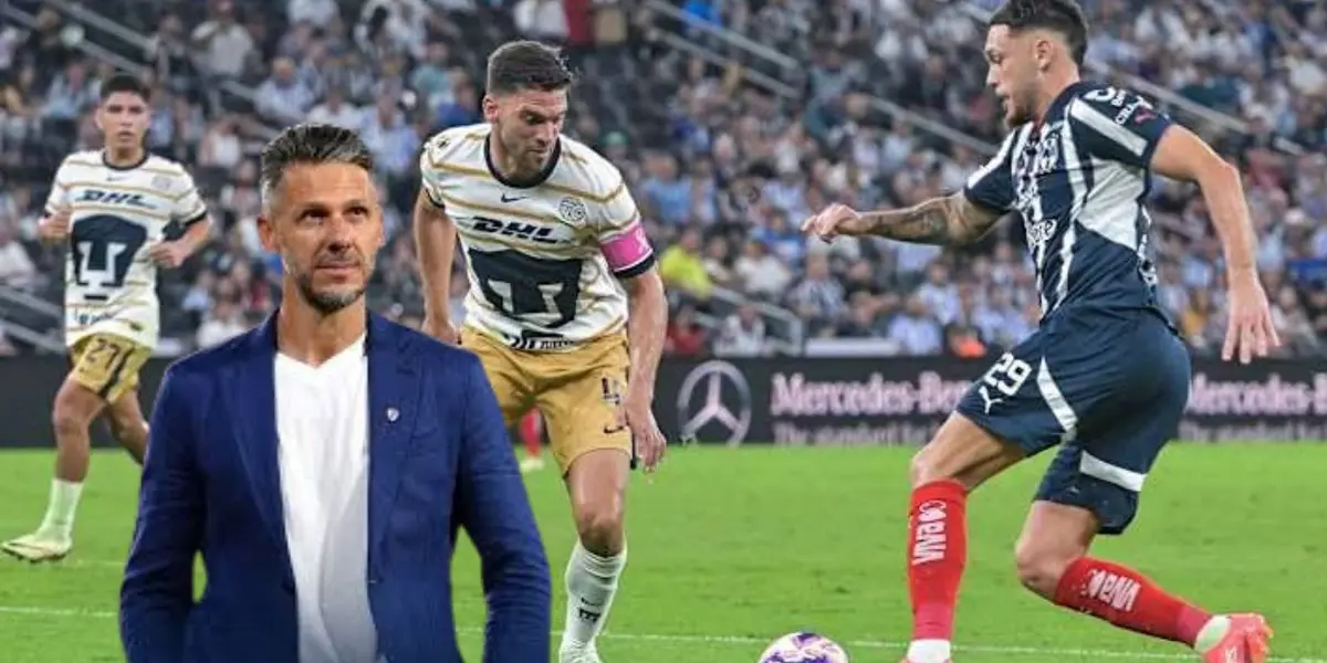 Demichelis y el Rayados vs Pumas/FOTO: 90min