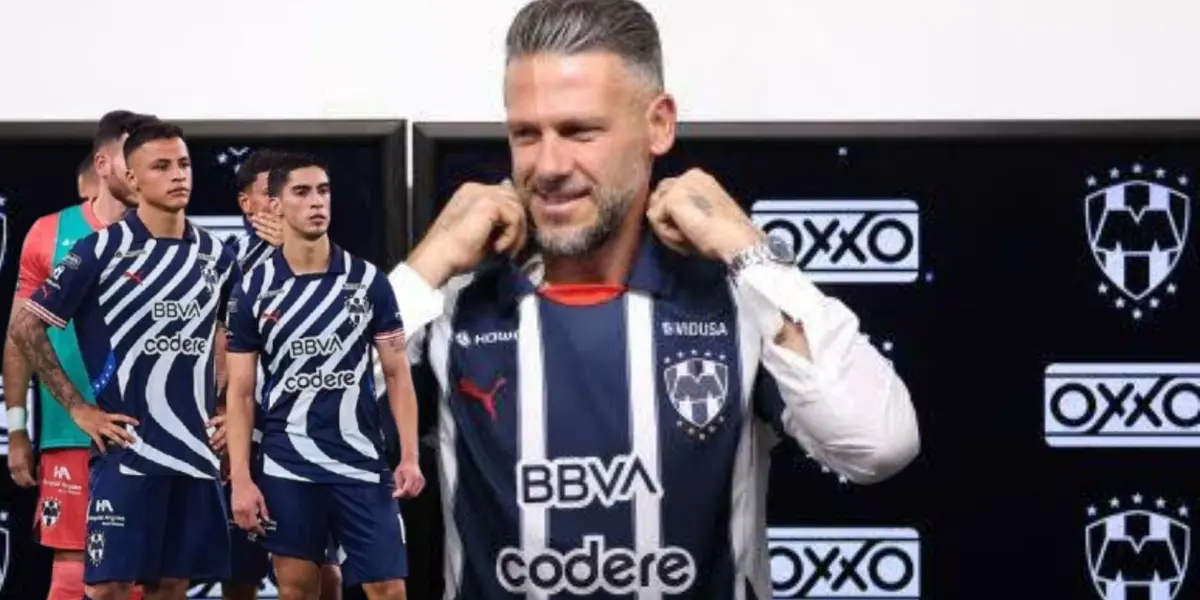 Demichelis y jugadores de Rayados/FOTO: Bolavip