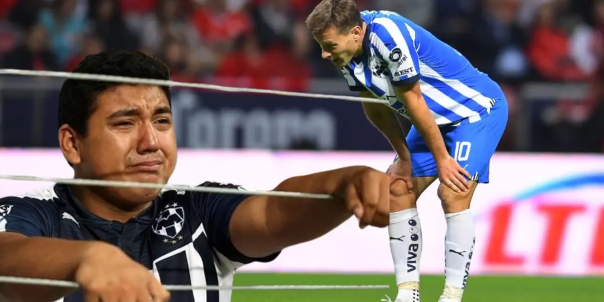 El 10 de Rayados sólo pudo jugar media hora antes de abandonar el juego.