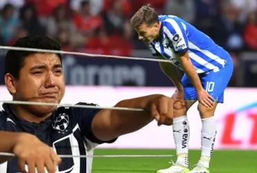 El 10 de Rayados sólo pudo jugar media hora antes de abandonar el juego.