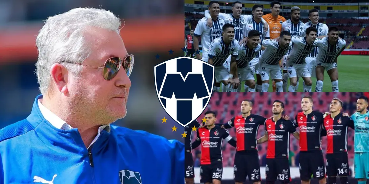 El director técnico de Rayados, Víctor Manuel Vucetich, hizo un cambio contra Atlas