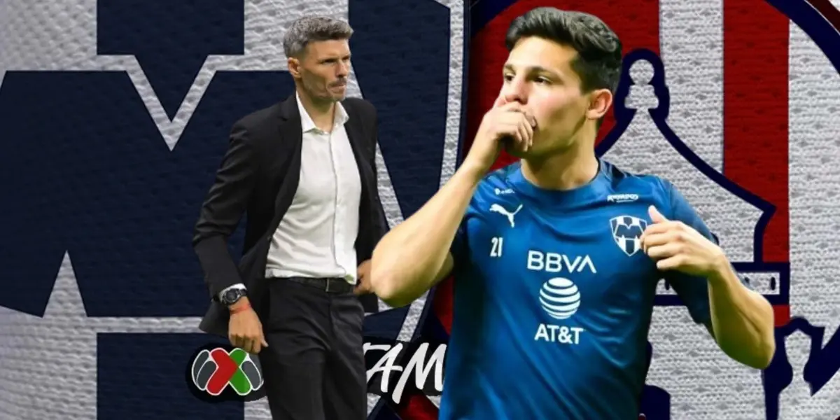 El gesto del mediocampista Alfonso González al ser sustituido en el primer tiempo en el Monterrey vs Atlético San Luis