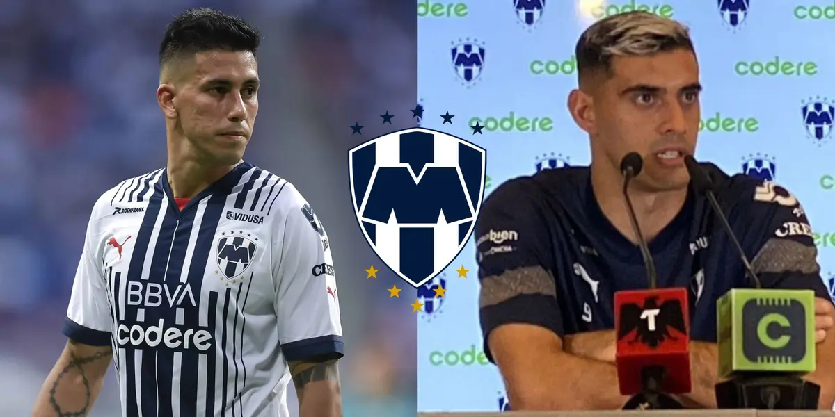 El jugador de los Rayados del Monterrey, Germán Berterame, le manda mensaje a Maxi Meza