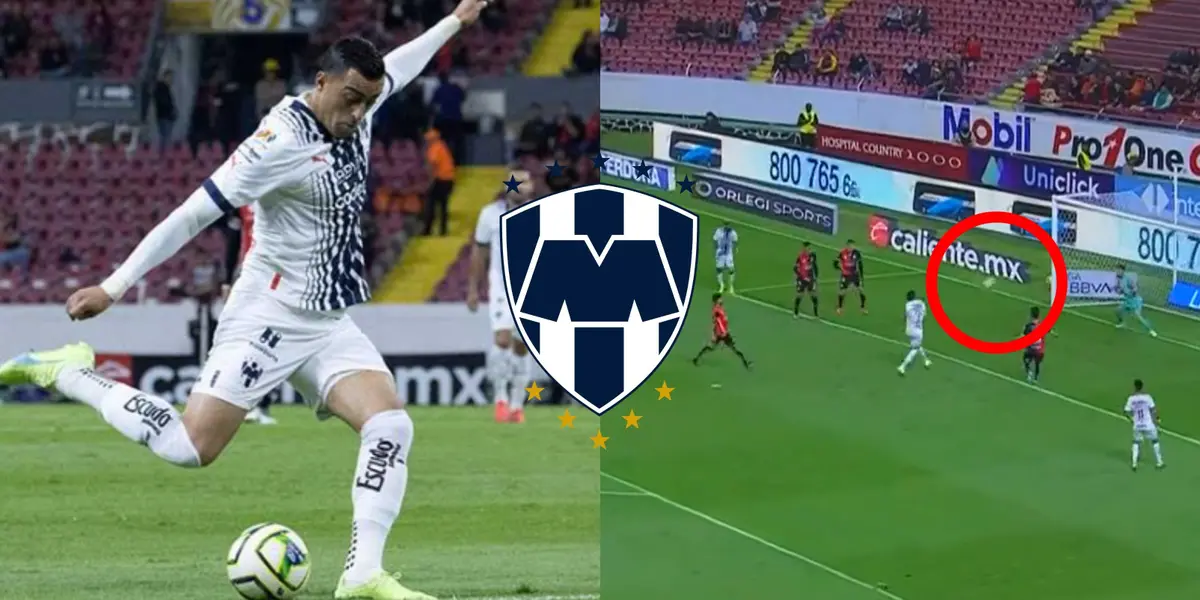 El jugador de los Rayados del Monterrey, hizo una falla ante el club del Atlas