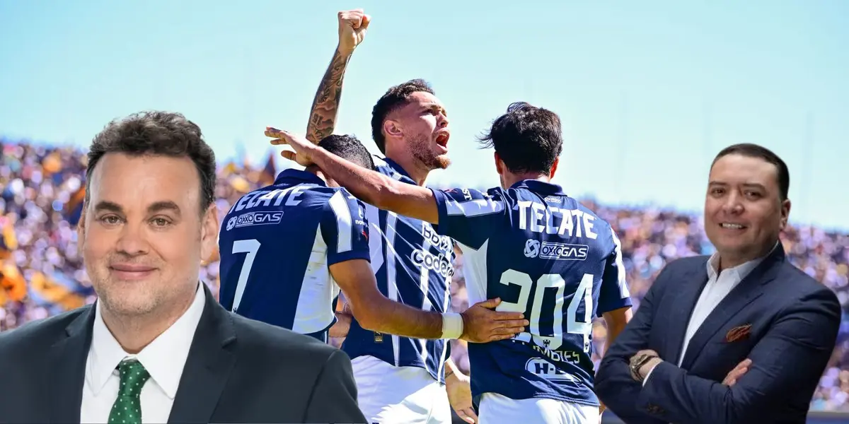 Faitelson y Willie con jugadores de Rayados/FOTO: x Rayados