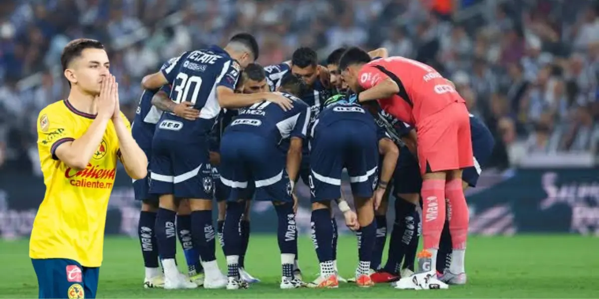 Fidalgo y jugadores de Rayados/FOTO: X Rayados