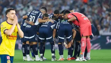 Fidalgo y jugadores de Rayados/FOTO: X Rayados