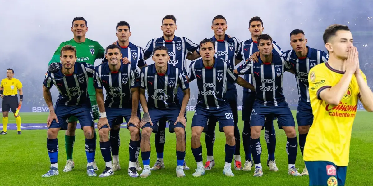 Fidalgo y jugadores de Rayados/FOTO: X Rayados