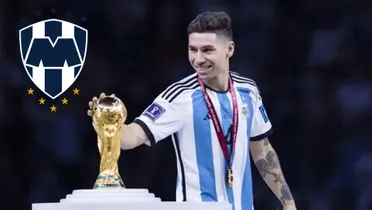 Gonzalo Montiel celebrando la Copa del Mundo en Qatar 2022 / Foto: X