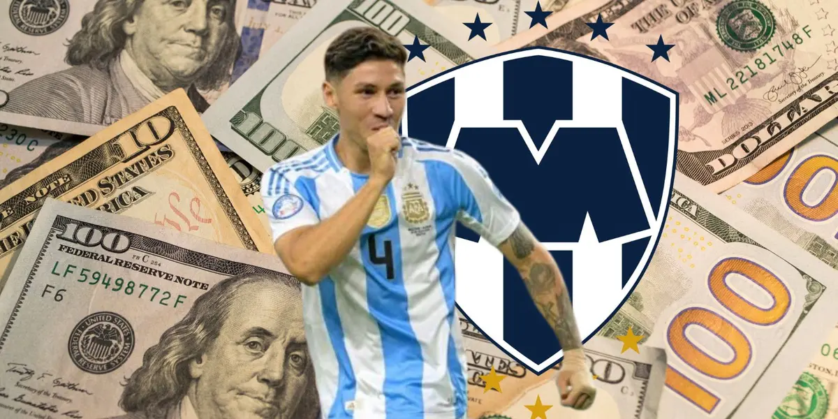 Gonzalo Montiel con Argentina y Rayados/FOTO: Goal