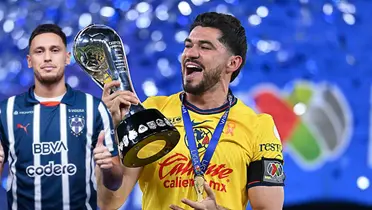 Henry con la copa y Ocampos con Rayados/FOTO: Milenio