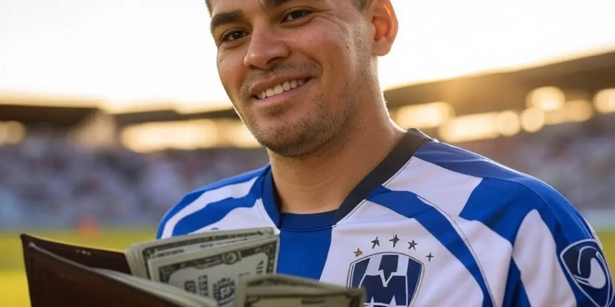 Jugador genérico de Rayados, creado con IA - Foto: Grok