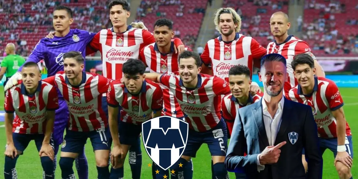 Jugadores de Chivas y Demichelis con Rayados/FOTO: X Chivas