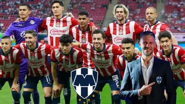 Jugadores de Chivas y Demichelis con Rayados/FOTO: X Chivas