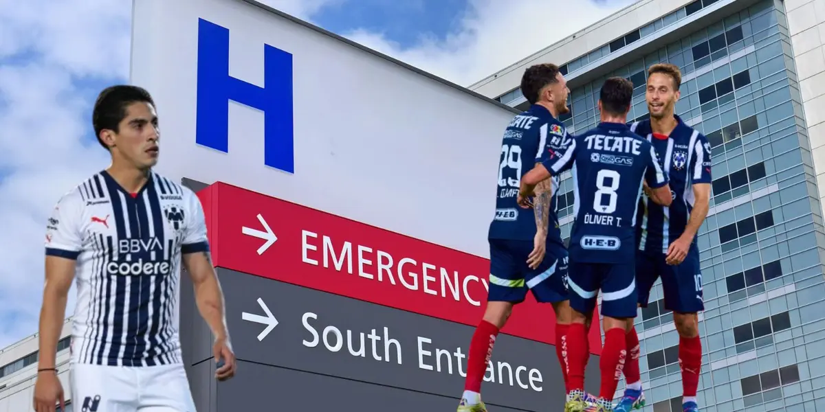 Jugadores de Rayados en el Hospital/FOTO: X