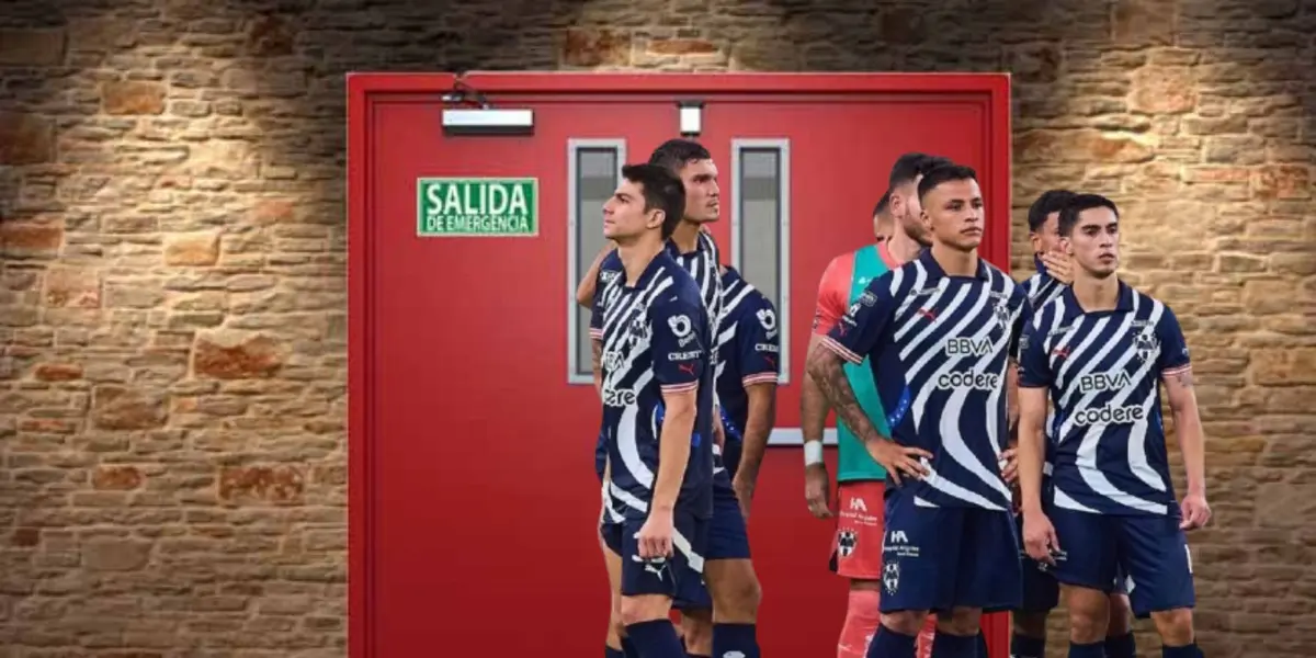 Jugadores de Rayados en la puerta de salida/FOTO: medio tiempo