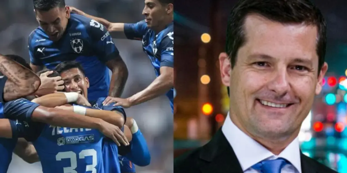 Jugadores de Rayados festeja, a la derecha, Fourcade (Fuente: Mexsports y Multmedios)