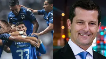 Jugadores de Rayados festeja, a la derecha, Fourcade (Fuente: Mexsports y Multmedios)