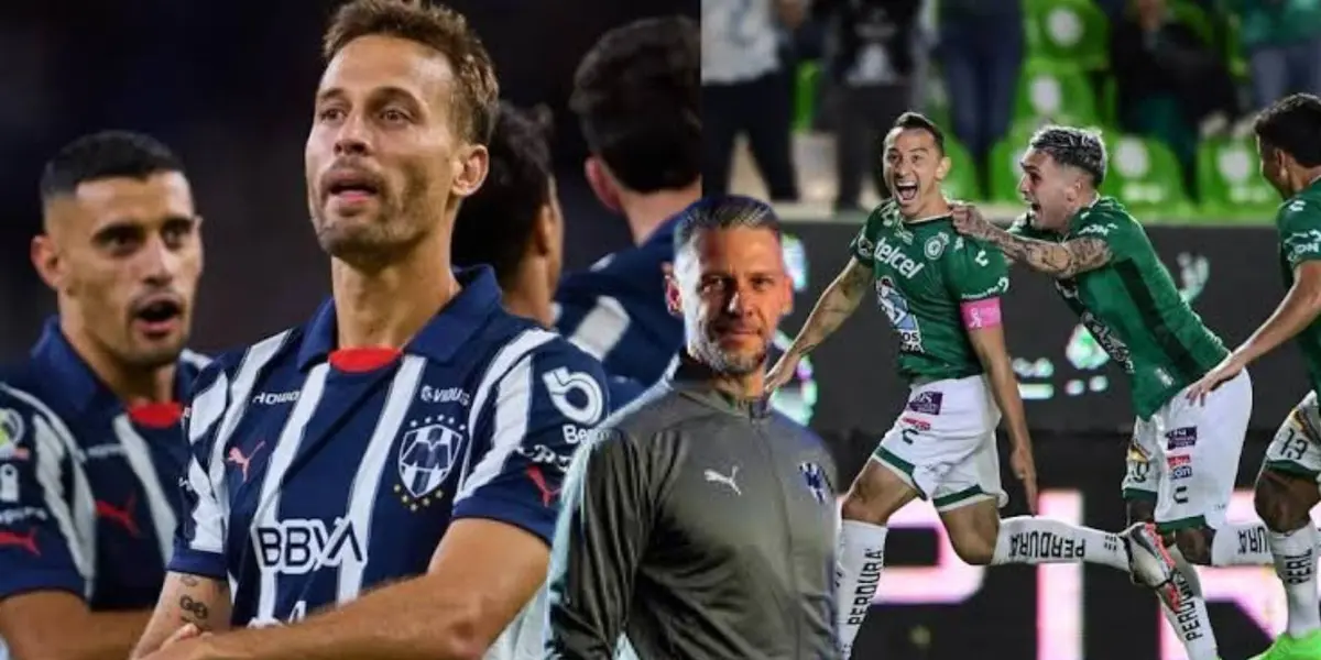 Jugadores de Rayados vs León y Demichelis/FOTO: La Razón de México