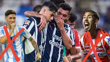 Jugadores de Rayados y Chávez y Montiel/FOTO: Mexsport