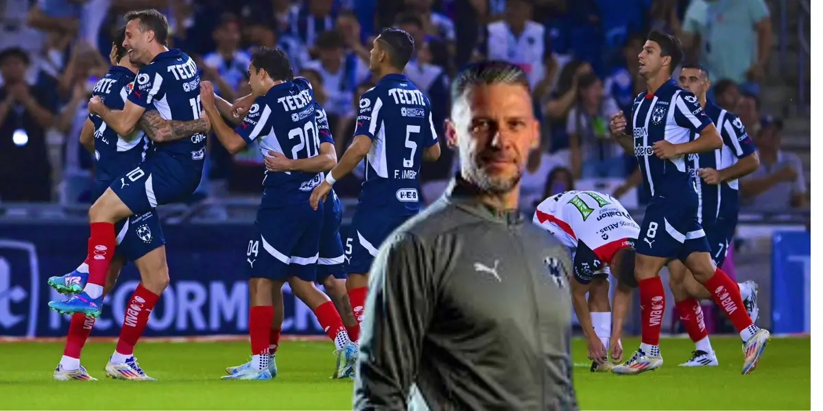 Jugadores de Rayados y Demichelis/FOTO: Rayados