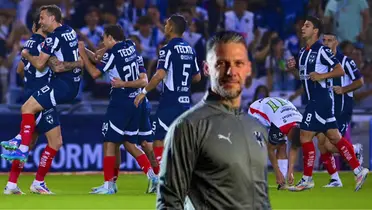 Jugadores de Rayados y Demichelis/FOTO: Rayados