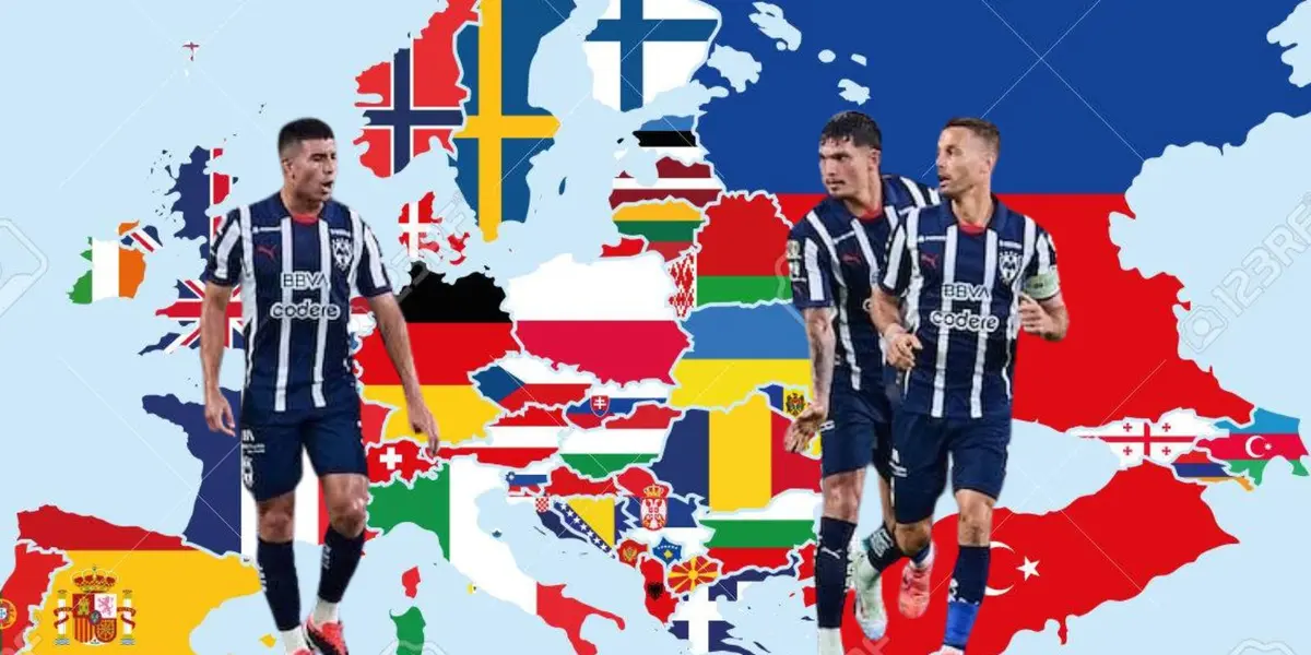 Jugadores de Rayados y el continente Europeo/FOTO: SDP noticias