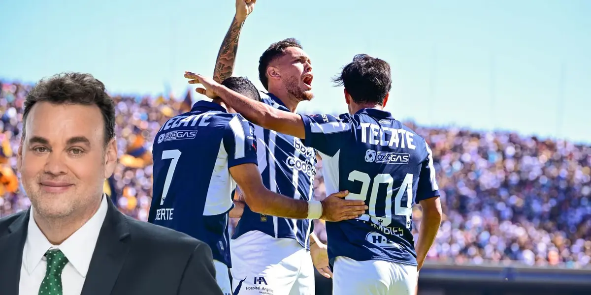 Jugadores de Rayados y Faitelson/FOTO: x Rayados