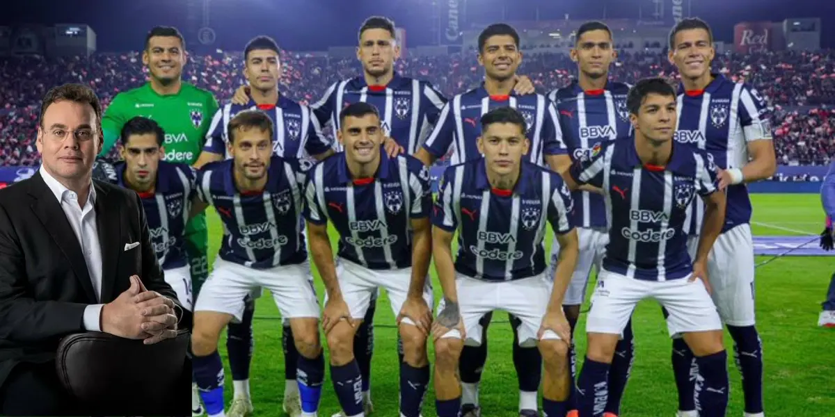 Jugadores de Rayados y Faitelson/FOTO: x Rayados