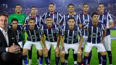 Jugadores de Rayados y Faitelson/FOTO: x Rayados