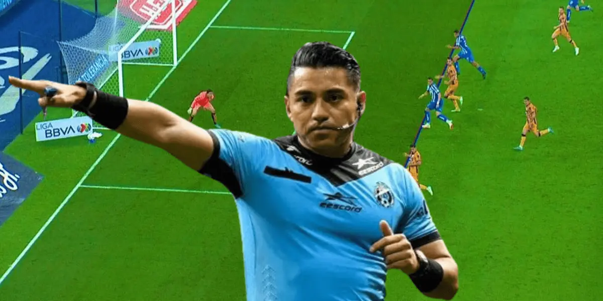 La foto que demuestra el error arbitral en el segundo gol de Rayados vs Atlético San Luis