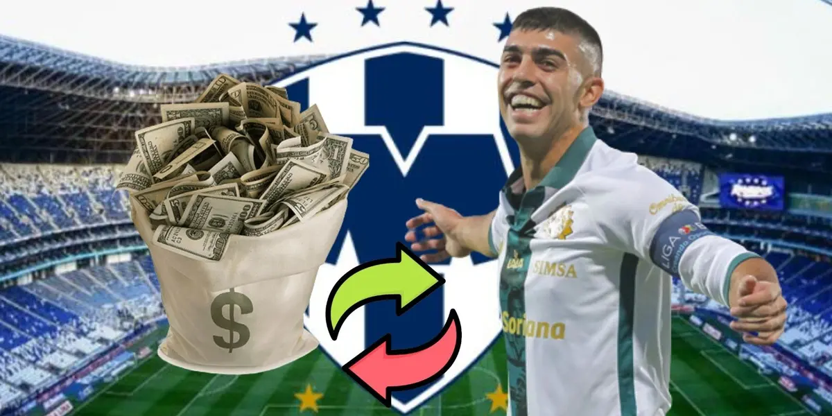 La nueva cifra que pide Santos Laguna a Rayados por la ficha de Juan Brunetta
