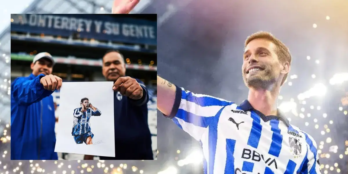 La presentación de Sergio Canales - Foto: X (@Rayados)