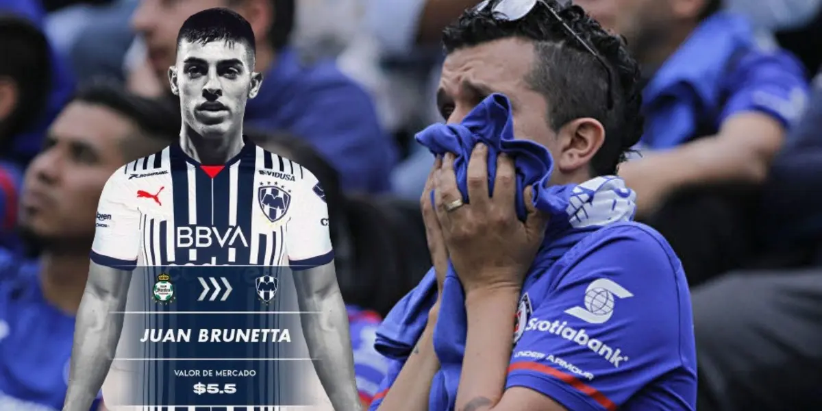 Mientras Cruz Azul no podría sostener la compra de Juan Brunetta, la razón que aseguraría al jugador del momento con Monterrey en la Clausura 2024