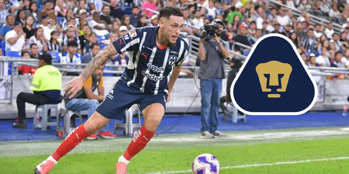 Ocampos con Rayados y escudo de Pumas/FOTO: Goal
