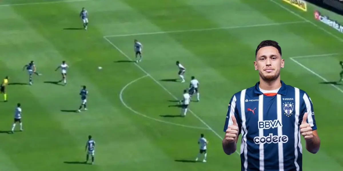 Ocampos y su golazo vs Pumas/FOTO: Rayados