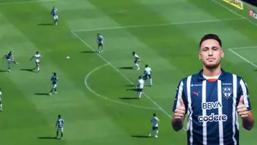 Ocampos y su golazo vs Pumas/FOTO: Rayados